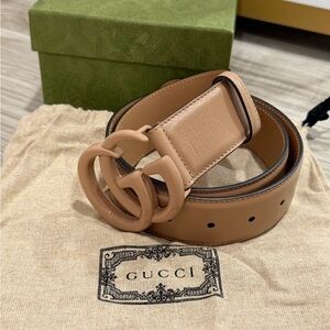 Gucci Double G Belt – Nude / Beige (Discontinued Seasonal Color)